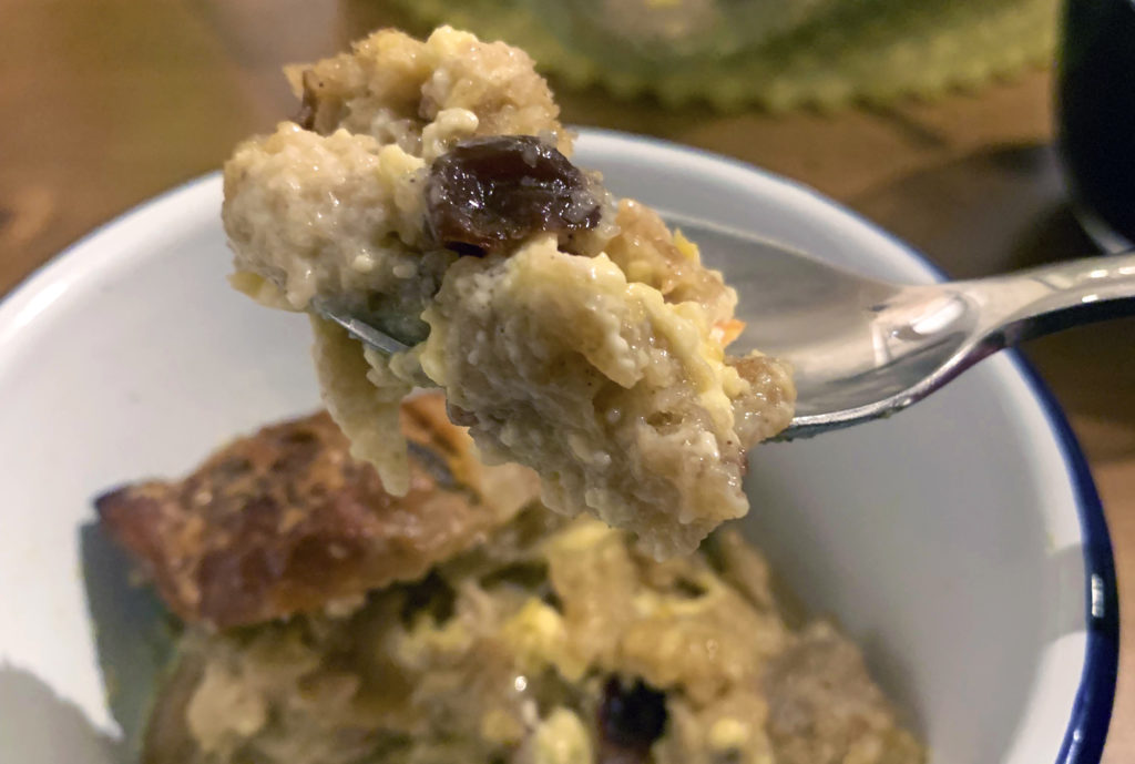 Hot Cross Bun Bread And Butter Pudding